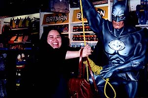 I don't think Batman likes me too much ... ack!